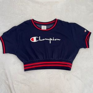 Champion cropped navy top